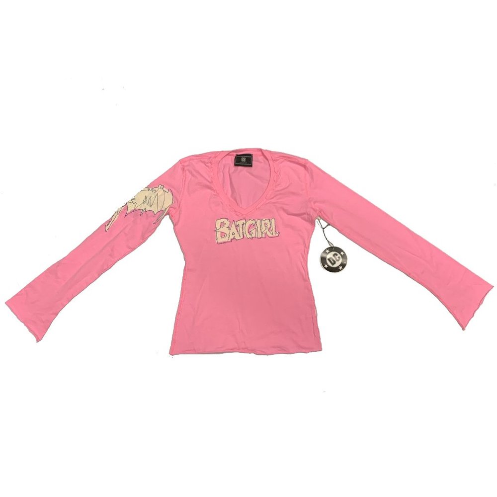 DC Comics Batgirl Embroidered T-Shirt - Pink